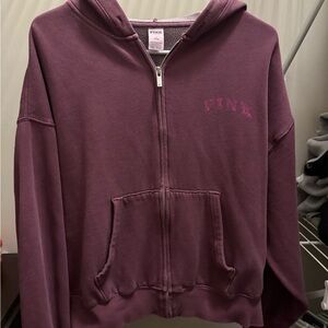 PINK Victoria's Secret Maroon Zip-Up Jacket